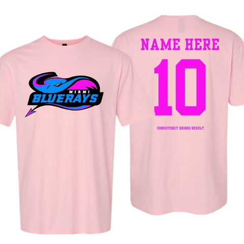 Miami Blue Rays Travel Basketball Womens Unisex T-shirt